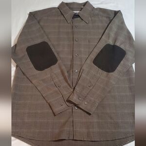 Firethorn Silver Men's Brown Plaid Button Down Shirt. Sz L